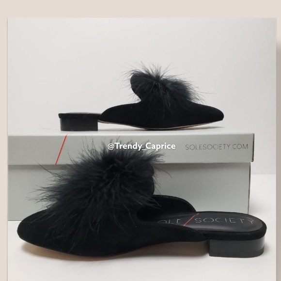 So Cleona Black Slip On Mules By Sole Society - Picture 6 of 7